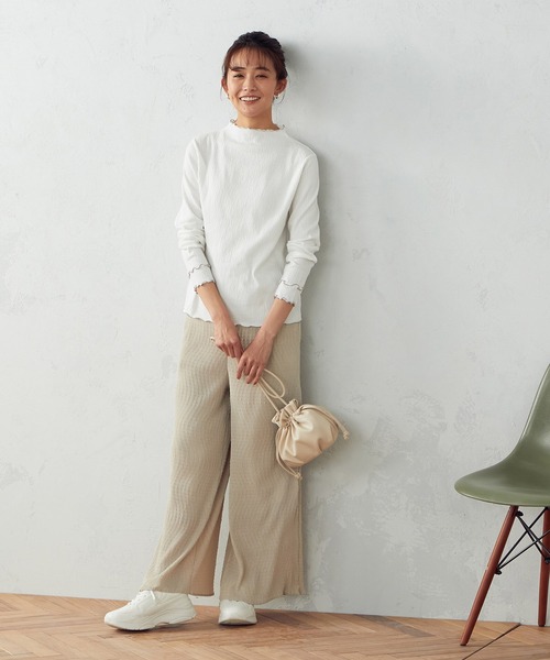 COMME CA ISM（コムサイズム）の「イージー ワイドパンツ（その他パンツ・レディース・ブラック/ブラウン/ベージュ・SMALL/MEDIUM/LARGE）」の9枚目の写真