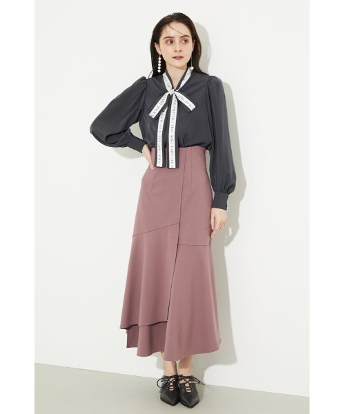 rienda(リエンダ)の「アシンメトリーラップカットマーメイドスカート(スカート・レディース・ブラック/ピンク/ライトベージュ・SMALL/MEDIUM)」の4枚目の写真