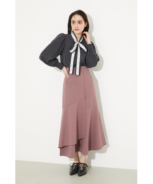rienda(リエンダ)の「アシンメトリーラップカットマーメイドスカート(スカート・レディース・ブラック/ピンク/ライトベージュ・SMALL/MEDIUM)」の5枚目の写真