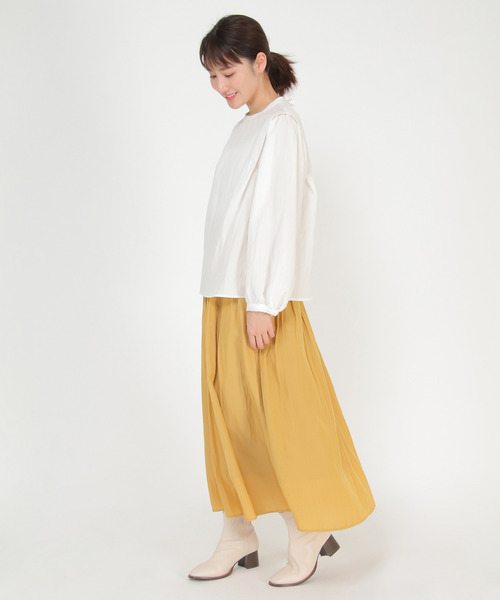 LBC(エルビーシー)の「肩タックバックリボンブラウス(シャツ/ブラウス・レディース・ホワイト/ブルー/パープル・M/L)」の10枚目の写真