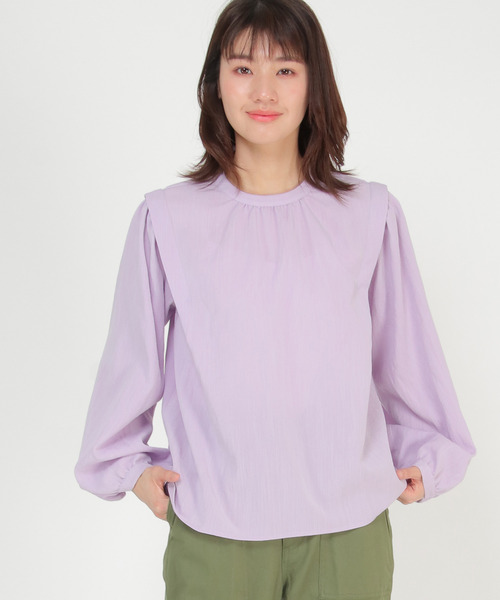 LBC(エルビーシー)の「肩タックバックリボンブラウス(シャツ/ブラウス・レディース・ホワイト/ブルー/パープル・M/L)」の19枚目の写真