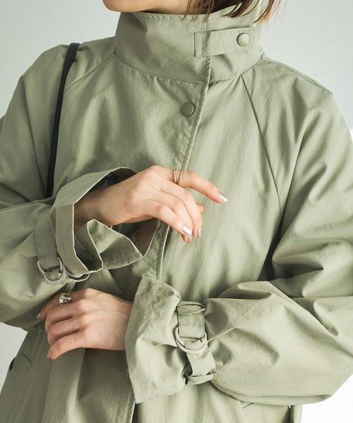 DISCOAT（ディスコート）の「【WEB限定】スタンドカラーロングコート（トレンチコート・レディース・ベージュ/アイボリー/ライトカーキ/ブラック/モカ・FREE）」の10枚目の写真