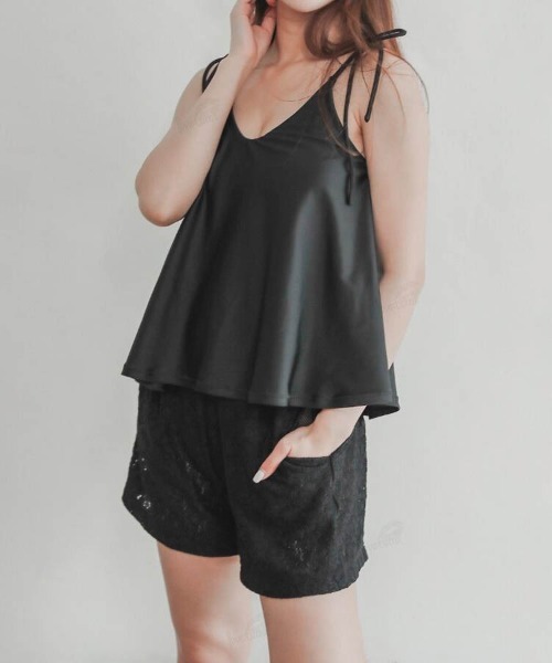 22 S S 春夏 水着 フレアビスチェビキニ ショートパンツセット