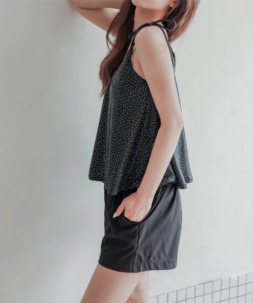 Dalfwin（ダールフィン）の「フレアビスチェビキニ×ショートパンツセット水着（水着・レディース・ブラック系1/ブラウン系1/ブラック系2/ブラウン系2・SMALL/MEDIUM/LARGE/X-LARGE）」の16枚目の写真