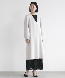 kaene | バックパールコート(ノーカラーコート)