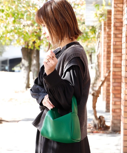 VitaFelice（ヴィータフェリーチェ）の「キューブポーチバッグ ミニトートバッグ（ボストンバッグ・レディース・ホワイト/グリーン/シルバー/オレンジ・FREE）」の22枚目の写真