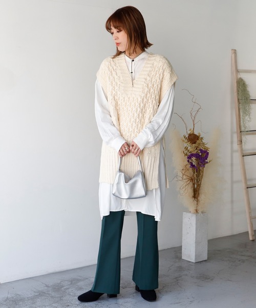 VitaFelice（ヴィータフェリーチェ）の「キューブポーチバッグ ミニトートバッグ（ボストンバッグ・レディース・ホワイト/グリーン/シルバー/オレンジ・FREE）」の17枚目の写真