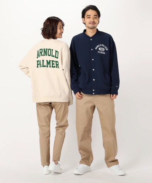 Arnold Palmer(アーノルドパーマー)の「カレッジロゴ シェアスウェットスタジャン(スタジャン・レディース・ネイビー/グレー/アイボリー・S/LL/L/M/XS)」の13枚目の写真
