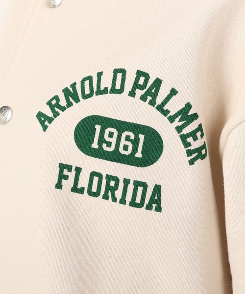 Arnold Palmer(アーノルドパーマー)の「カレッジロゴ シェアスウェットスタジャン(スタジャン・レディース・ネイビー/グレー/アイボリー・S/LL/L/M/XS)」の14枚目の写真