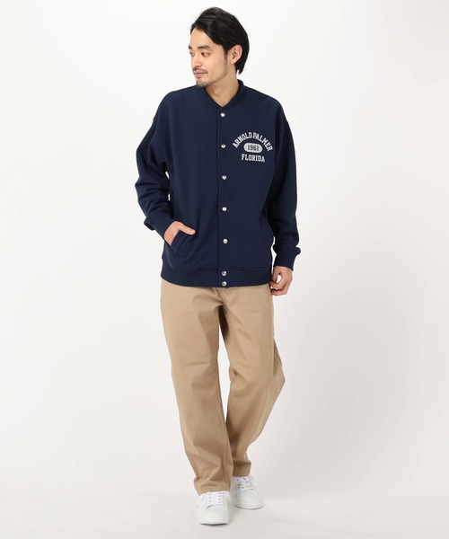 Arnold Palmer(アーノルドパーマー)の「カレッジロゴ シェアスウェットスタジャン(スタジャン・レディース・ネイビー/グレー/アイボリー・S/LL/L/M/XS)」の8枚目の写真