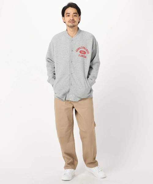 Arnold Palmer(アーノルドパーマー)の「カレッジロゴ シェアスウェットスタジャン(スタジャン・レディース・ネイビー/グレー/アイボリー・S/LL/L/M/XS)」の10枚目の写真