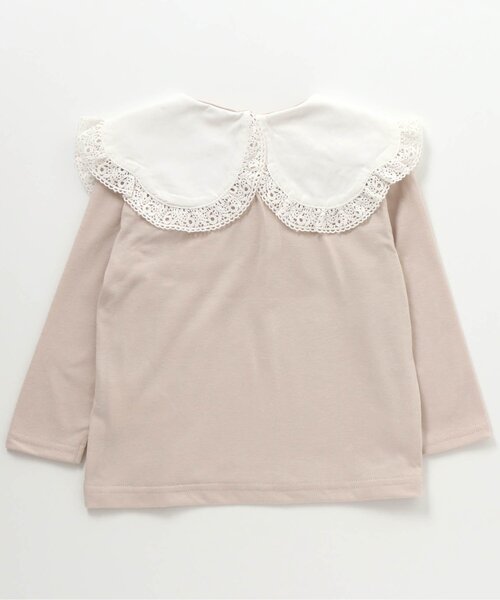 apres les cours（アプレレクール）の「WEB限定 BIGカラー長袖Tシャツ（Tシャツ/カットソー・キッズ・イエロー/アイボリー/ピンク/ブルー・140/90/80/100/110/130/120）」の10枚目の写真