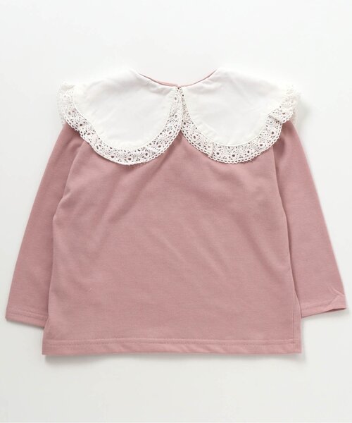 apres les cours（アプレレクール）の「WEB限定 BIGカラー長袖Tシャツ（Tシャツ/カットソー・キッズ・イエロー/アイボリー/ピンク/ブルー・140/90/80/100/110/130/120）」の11枚目の写真