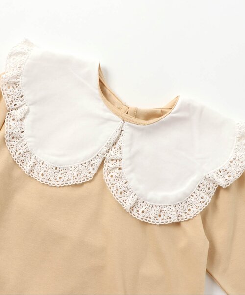 apres les cours（アプレレクール）の「WEB限定 BIGカラー長袖Tシャツ（Tシャツ/カットソー・キッズ・イエロー/アイボリー/ピンク/ブルー・140/90/80/100/110/130/120）」の13枚目の写真