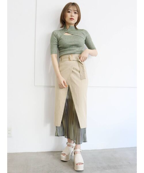 MURUA(ムルーア)の「ヘムシアーラップスカート(スカート・レディース・ブラック/ベージュ/カーキ・1/2)」の15枚目の写真