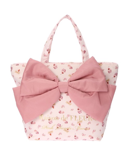 Maison de FLEUR（メゾンドフルール）の「Pink Sweets Maniaリボントートバッグ（トートバッグ・レディース・ピンク・FREE）」の2枚目の写真