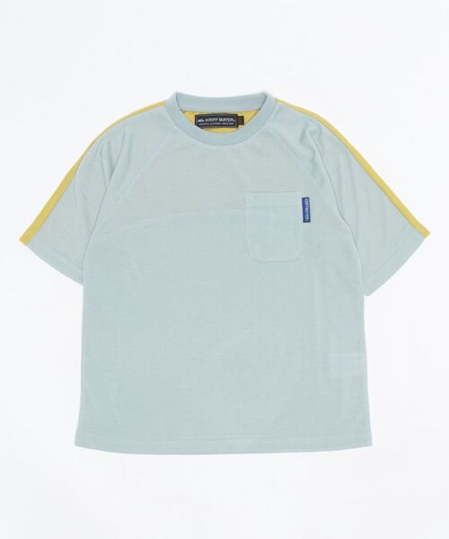 KRIFF MAYER Kid's Collection（クリフメイヤーキッズコレクション）の「さらTEE（Tシャツ/カットソー・キッズ・オフホワイト/カーキ/サックスブルー/イエロー/チャコール・120/130/140/150/160/170）」の4枚目の写真