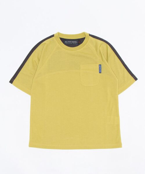 KRIFF MAYER Kid's Collection（クリフメイヤーキッズコレクション）の「さらTEE（Tシャツ/カットソー・キッズ・オフホワイト/カーキ/サックスブルー/イエロー/チャコール・120/130/140/150/160/170）」の5枚目の写真