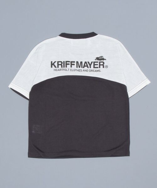 KRIFF MAYER Kid's Collection（クリフメイヤーキッズコレクション）の「さらTEE（Tシャツ/カットソー・キッズ・オフホワイト/カーキ/サックスブルー/イエロー/チャコール・120/130/140/150/160/170）」の16枚目の写真