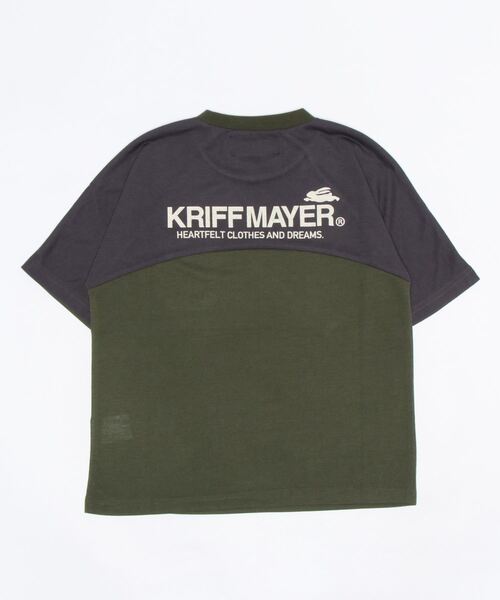KRIFF MAYER Kid's Collection（クリフメイヤーキッズコレクション）の「さらTEE（Tシャツ/カットソー・キッズ・オフホワイト/カーキ/サックスブルー/イエロー/チャコール・120/130/140/150/160/170）」の18枚目の写真