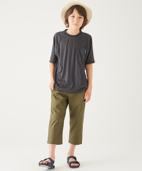 KRIFF MAYER Kid's Collection（クリフメイヤーキッズコレクション）の「さらTEE（Tシャツ/カットソー・キッズ・オフホワイト/カーキ/サックスブルー/イエロー/チャコール・120/130/140/150/160/170）」の6枚目の写真