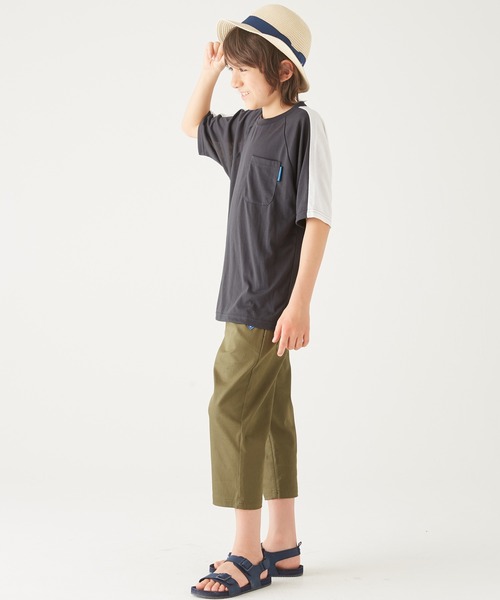 KRIFF MAYER Kid's Collection（クリフメイヤーキッズコレクション）の「さらTEE（Tシャツ/カットソー・キッズ・オフホワイト/カーキ/サックスブルー/イエロー/チャコール・120/130/140/150/160/170）」の7枚目の写真