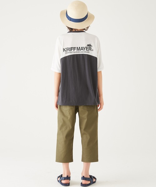 KRIFF MAYER Kid's Collection（クリフメイヤーキッズコレクション）の「さらTEE（Tシャツ/カットソー・キッズ・オフホワイト/カーキ/サックスブルー/イエロー/チャコール・120/130/140/150/160/170）」の9枚目の写真
