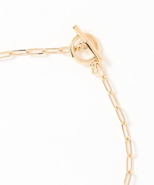 GOLDY(ゴールディ)の「【GOLDY】ストーンハートネックレス(ネックレス・レディース・ホワイト/ブラック/グリーン・FREE)」の5枚目の写真