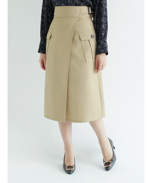 Te chichi（テチチ）の「ツイルアウトポケットスカート（スカート・レディース・ベージュ/オフホワイト/グリーン・SMALL/MEDIUM）」の2枚目の写真