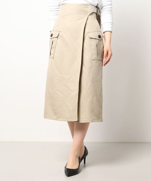 Te chichi（テチチ）の「ツイルアウトポケットスカート（スカート・レディース・ベージュ/オフホワイト/グリーン・SMALL/MEDIUM）」の8枚目の写真