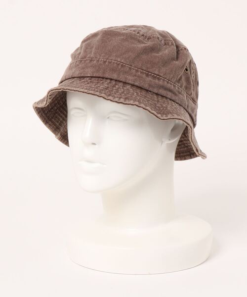 MEGA CAP(メガキャップ)の「Pigment Dyed Twill Washed Bucket Hat(ハット・レディース・イエロー系その他/ブラック/オリーブ/ベージュ/チョコ/カーキ・M-L)」の3枚目の写真