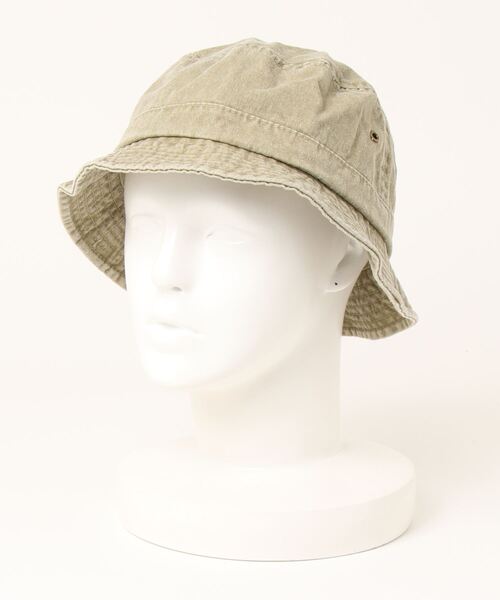 MEGA CAP(メガキャップ)の「Pigment Dyed Twill Washed Bucket Hat(ハット・レディース・イエロー系その他/ブラック/オリーブ/ベージュ/チョコ/カーキ・M-L)」の1枚目の写真