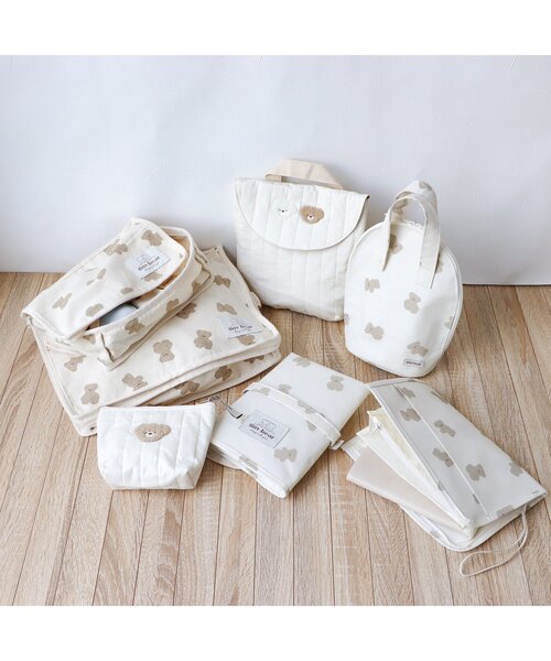 BREEZE（ブリーズ）の「tiny bear 布BOX（小）（ポーチ・キッズ・アイボリー・FREE）」の3枚目の写真
