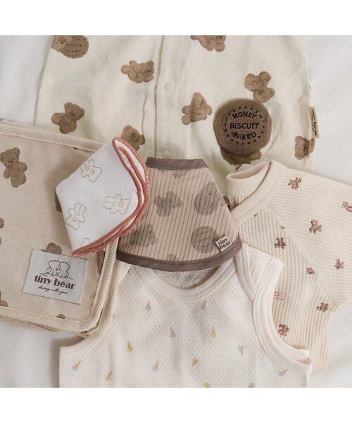 BREEZE（ブリーズ）の「tiny bear 布BOX（小）（ポーチ・キッズ・アイボリー・FREE）」の4枚目の写真