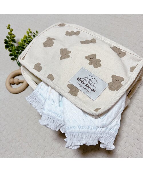 BREEZE（ブリーズ）の「tiny bear 布BOX（小）（ポーチ・キッズ・アイボリー・FREE）」の5枚目の写真