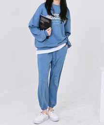 me+em select | RHODEISLANDロゴスウェット＆ジョガーパンツルームウェア【上下2点セット】(ルームウェア/パジャマ)