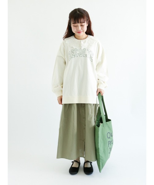 Samansa Mos2(サマンサ モスモス)の「襟付ピンタックワンピース(ワンピース・レディース・ブラック/ベージュ/オフホワイト/カーキ・フリ-)」の14枚目の写真