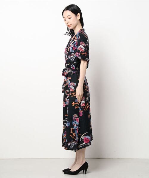 チャイハネ（チャイハネ）の「【チャイハネ】クレアロシャツワンピース（シャツワンピース・レディース・ホワイト/ブラック/オレンジ/マルチ・FREE）」の8枚目の写真