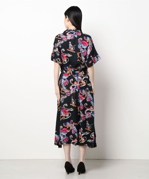 チャイハネ（チャイハネ）の「【チャイハネ】クレアロシャツワンピース（シャツワンピース・レディース・ホワイト/ブラック/オレンジ/マルチ・FREE）」の5枚目の写真