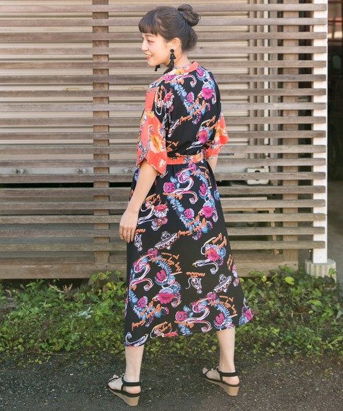 チャイハネ（チャイハネ）の「【チャイハネ】クレアロシャツワンピース（シャツワンピース・レディース・ホワイト/ブラック/オレンジ/マルチ・FREE）」の13枚目の写真