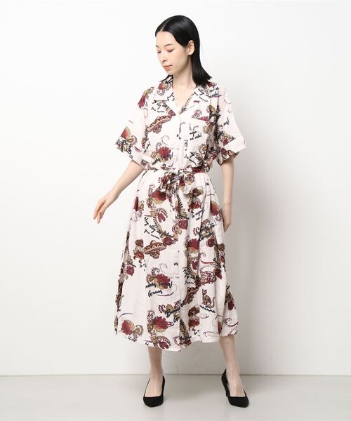 チャイハネ（チャイハネ）の「【チャイハネ】クレアロシャツワンピース（シャツワンピース・レディース・ホワイト/ブラック/オレンジ/マルチ・FREE）」の15枚目の写真