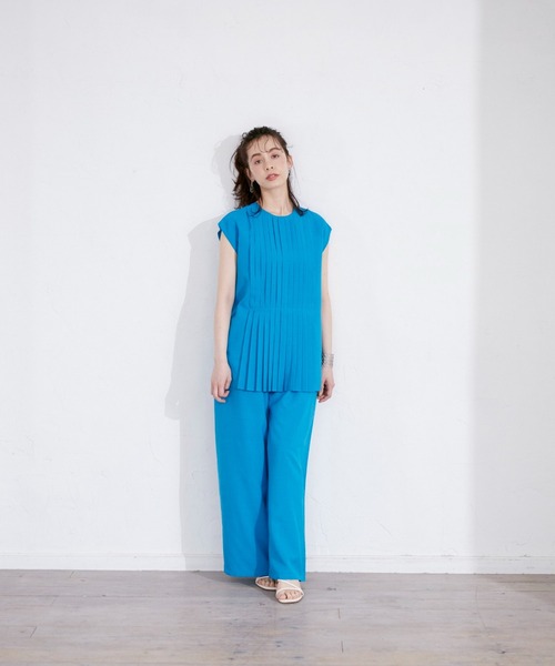 INED CLARO（イネドクラロ）の「リネンタッチイージーワイドパンツ【セットアップ対応】（その他パンツ・レディース・ブラック/ブラウン/ブルー・フリー）」の8枚目の写真