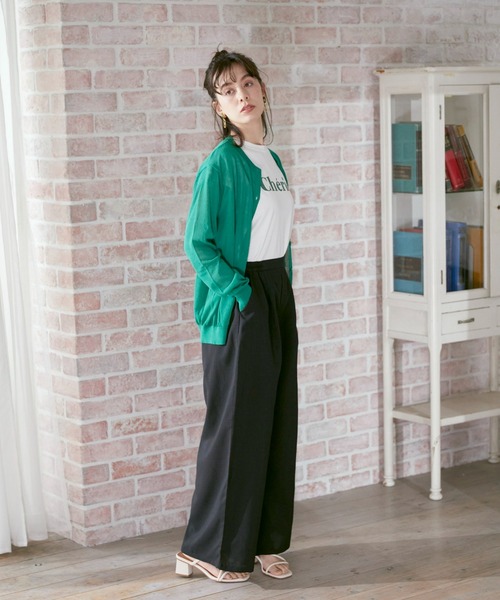 INED CLARO（イネドクラロ）の「リネンタッチイージーワイドパンツ【セットアップ対応】（その他パンツ・レディース・ブラック/ブラウン/ブルー・フリー）」の11枚目の写真