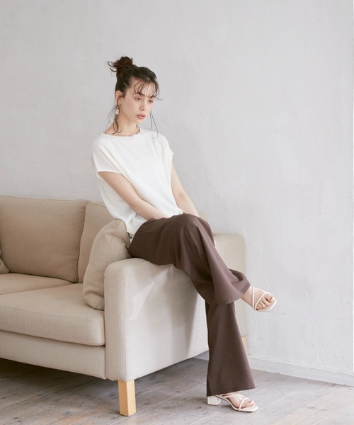 INED CLARO（イネドクラロ）の「リネンタッチイージーワイドパンツ【セットアップ対応】（その他パンツ・レディース・ブラック/ブラウン/ブルー・フリー）」の22枚目の写真