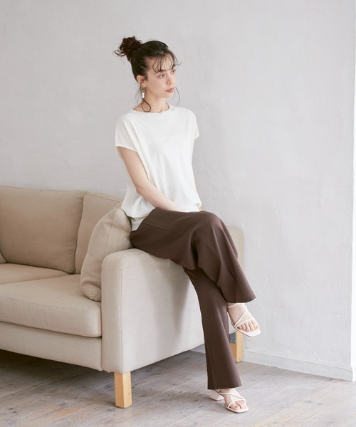 INED CLARO（イネドクラロ）の「リネンタッチイージーワイドパンツ【セットアップ対応】（その他パンツ・レディース・ブラック/ブラウン/ブルー・フリー）」の20枚目の写真