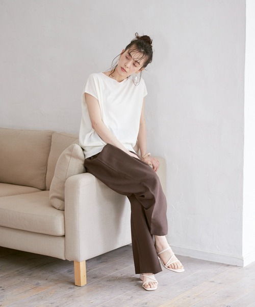 INED CLARO（イネドクラロ）の「リネンタッチイージーワイドパンツ【セットアップ対応】（その他パンツ・レディース・ブラック/ブラウン/ブルー・フリー）」の19枚目の写真