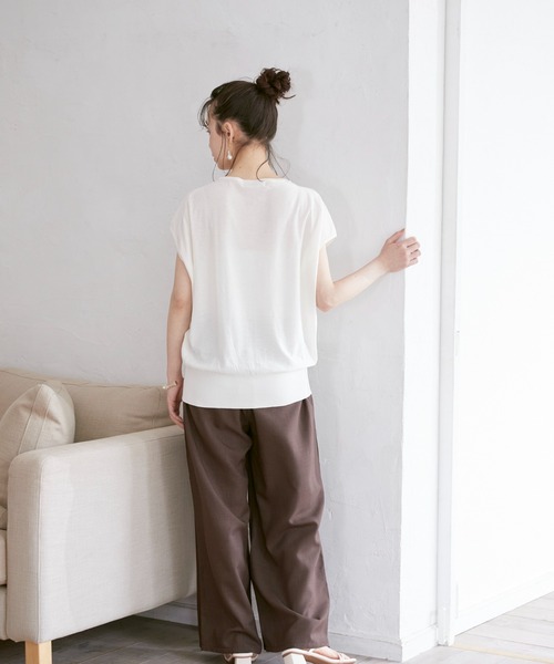 INED CLARO（イネドクラロ）の「リネンタッチイージーワイドパンツ【セットアップ対応】（その他パンツ・レディース・ブラック/ブラウン/ブルー・フリー）」の13枚目の写真