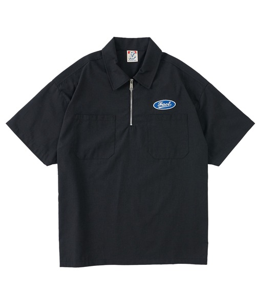 WHO'S WHO gallery(フーズフーギャラリー)の「COOPER FACTオックスハーフジップシャツ(シャツ/ブラウス・メンズ・ホワイト/ブラック/ベージュ・FREE)」の3枚目の写真