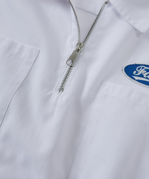 WHO'S WHO gallery(フーズフーギャラリー)の「COOPER FACTオックスハーフジップシャツ(シャツ/ブラウス・メンズ・ホワイト/ブラック/ベージュ・FREE)」の12枚目の写真