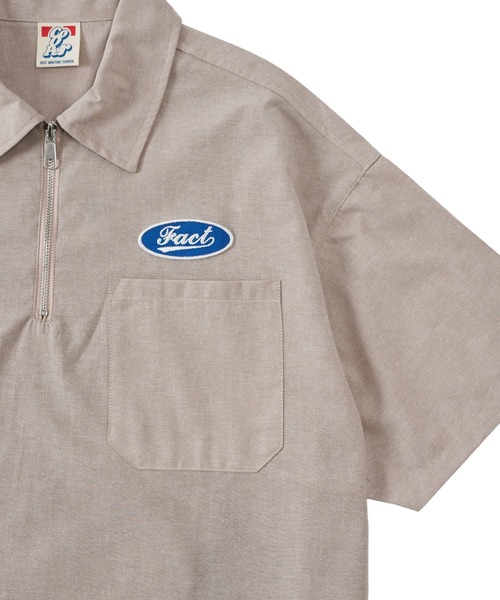 WHO'S WHO gallery(フーズフーギャラリー)の「COOPER FACTオックスハーフジップシャツ(シャツ/ブラウス・メンズ・ホワイト/ブラック/ベージュ・FREE)」の16枚目の写真